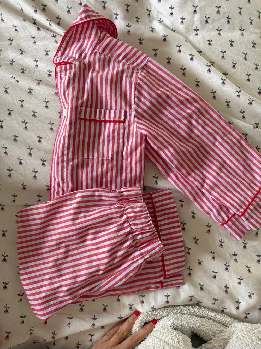 Crewcuts Red and White Striped Kids Pajama Set